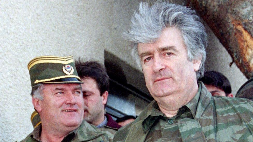 General Ratko Mladić i Radovan Karadžić na planini Vlašić 1995.