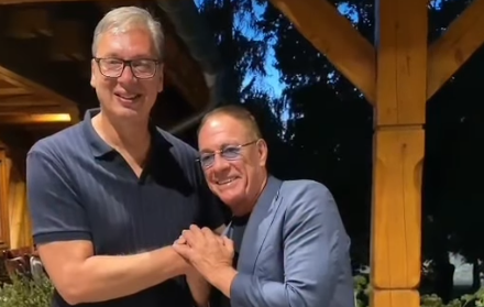 Vučić ugostio Žan Klod Van Dama: Što se tiče obaranja ruke, izgubio sam 1