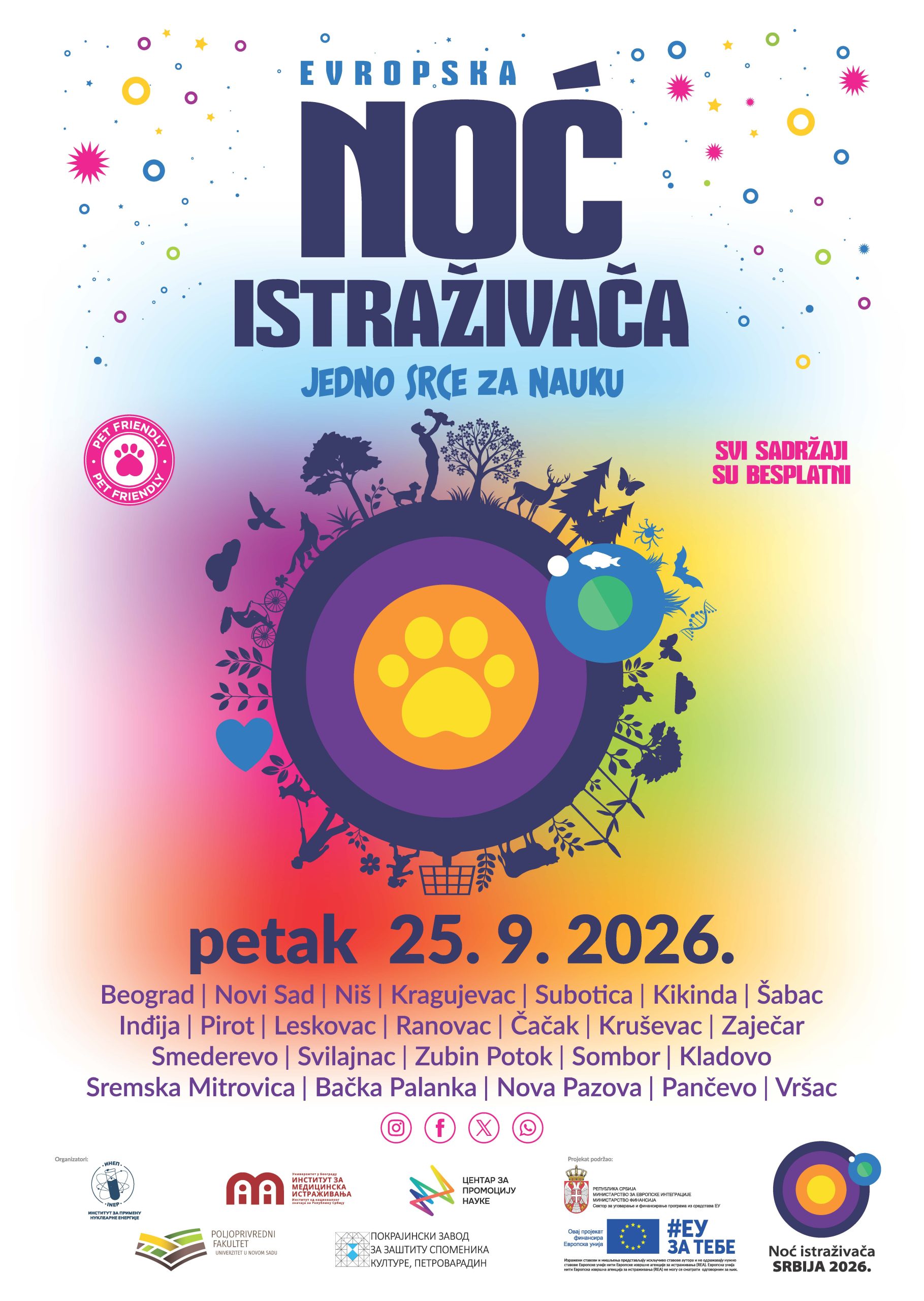 17. Evropska noć istraživača „Jedno srce za nauku” 25. septembra širom Srbije 1