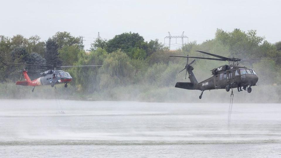 požar u deliblatskoj peščari, helikopteri gase požar