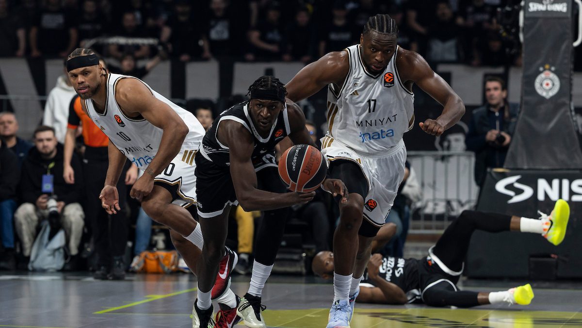 Isak Bonga, Džastin Anderson i Mfiondu Kabengele Partizan Dubai