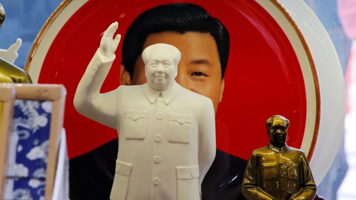 Mao Cedung i Si Điping statue