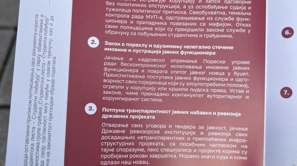 Šta građane najviše zanima u postizbornom planu Studentske liste 9