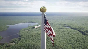 jarbol, američka zastava
