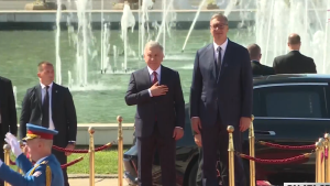 Vučić svečano dočekuje predsednika Uzbekistana u Palati Srbija 1