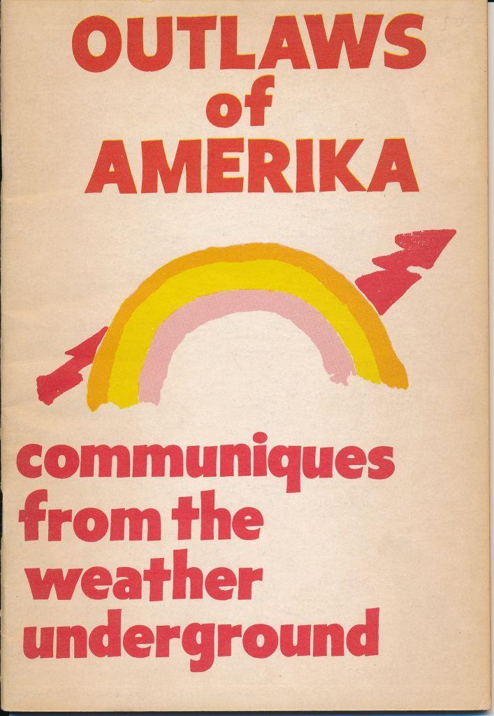 Plakat grupe Veder andergraund, sa motivom duge i munje, koji poziva na okončanje Vijetnamskog rata 1971. godine