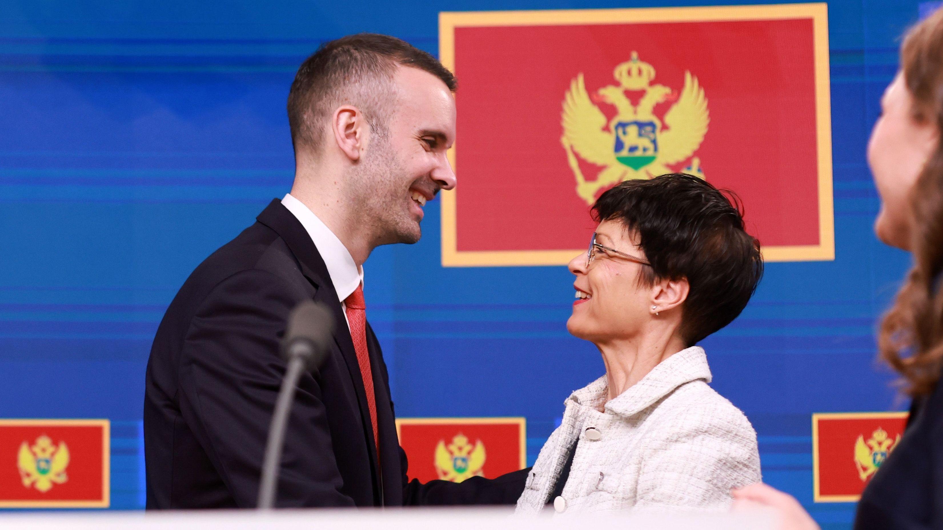 Milojko Spajić i Marta Kos