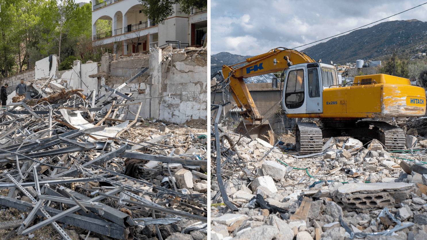 Posledica izraelskog vazdušnog udara u gradu Almatu u novembru 2024. godine