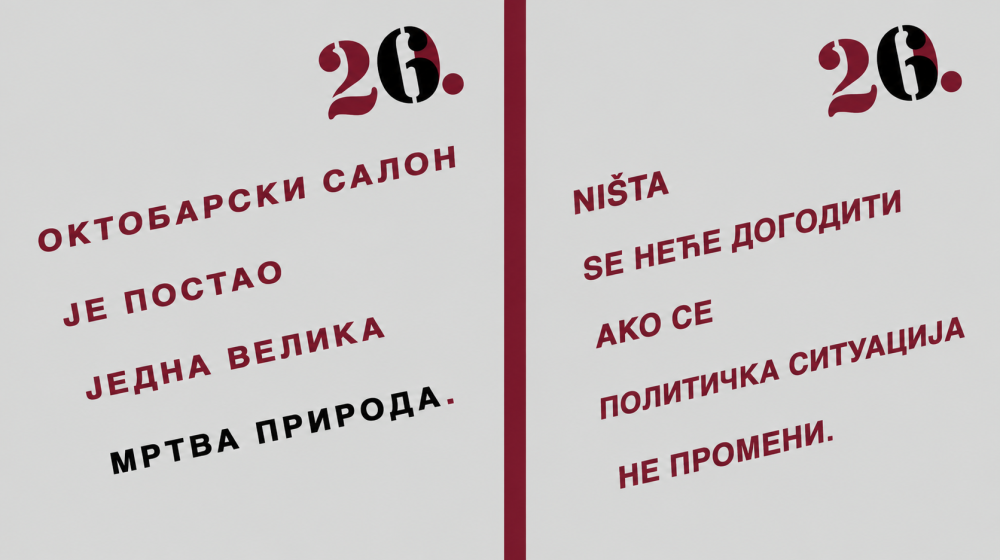 „Oktobar 20.26“ na Dan oslobođenja Beograda: Oktobarski salon postaje „okupirana teritorija neslobode“ 14