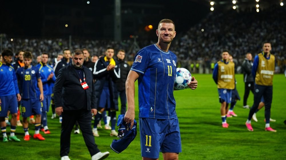 Edin Džeko, Foto: EPA/NIDAL SALJICC