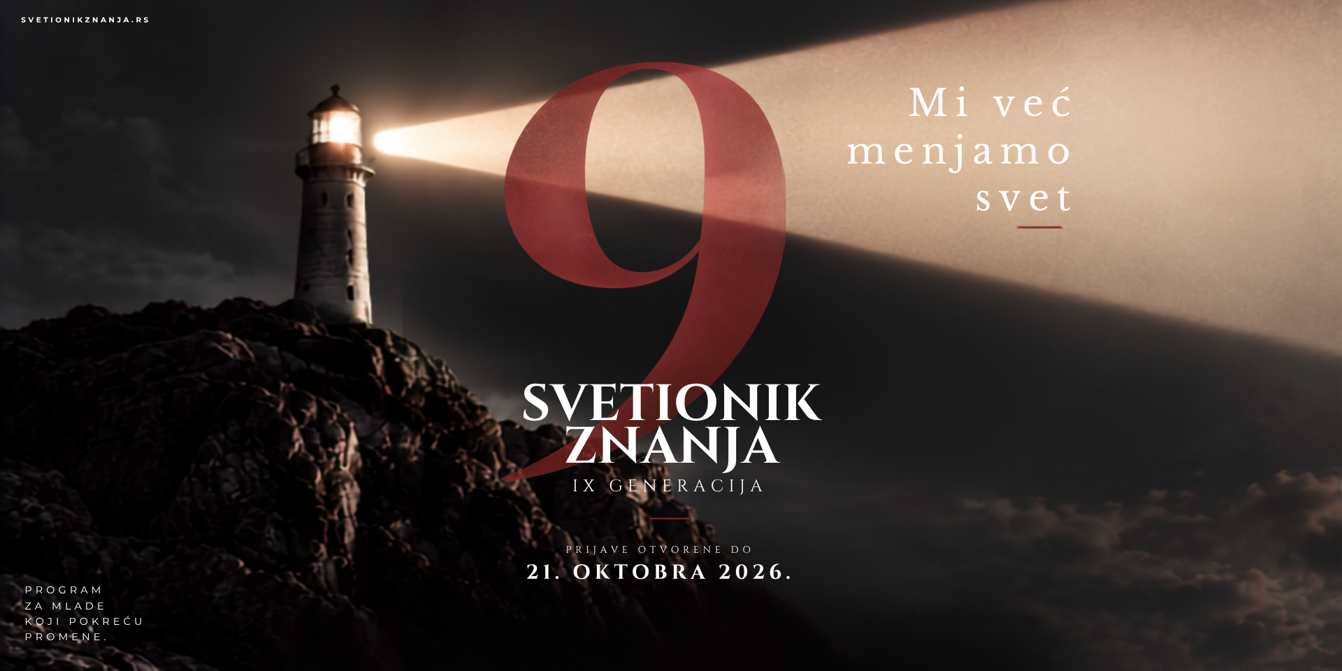 Otvoren konkurs za „Svetionik znanja 9.0“: Prilika za srednjoškolce iz 10 gradova da unaprede svoje lokalne zajednice 2 Otvoren konkurs za „Svetionik znanja 9.0“: Prilika za srednjoškolce iz 10 gradova da unaprede svoje lokalne zajednice 2
