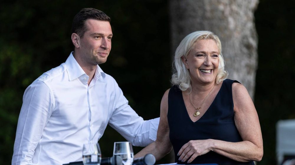 Žordan Bardela i Marin Le Pen
